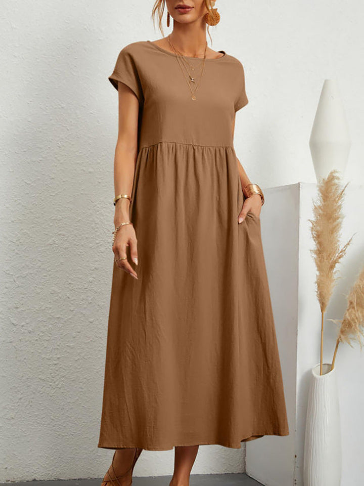 Women’s Midi Dress with Casual Cut and Side Pockets Lune London