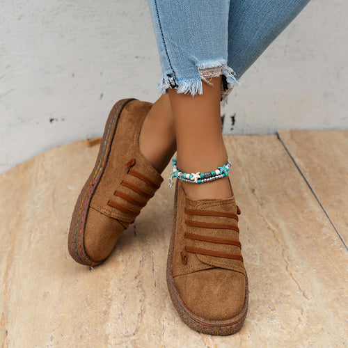 Women lightweight loafers with elastic laces and non-slip sole Amarae