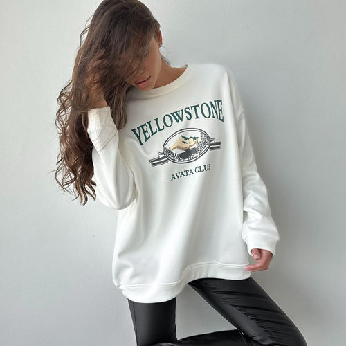 Casual sweater for women with creative mountain pattern and comfortable fit Amarae