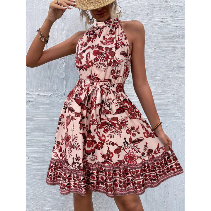 Floral tie backless dress for women Lune London