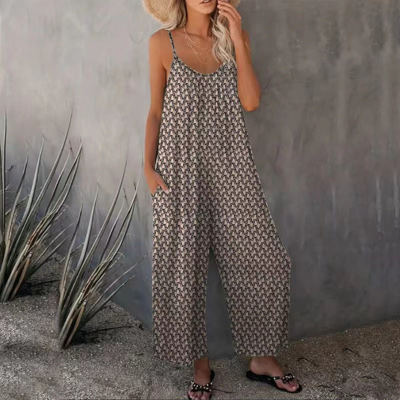 Ladies Airy Summer Overalls with Wide Legs and Practical Pockets Lune London