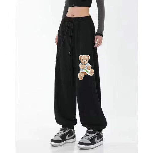 Ladies' leisure pants with teddy motif Chic & Stil