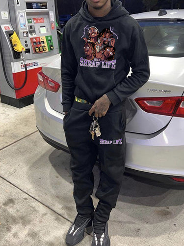 Men's hoodie and jogger set with creative graphic print Amarae