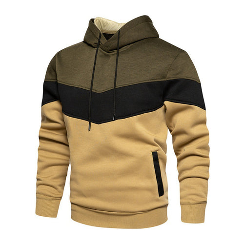 Men's hoodie with contrasting color blocks and a soft lining Amarae