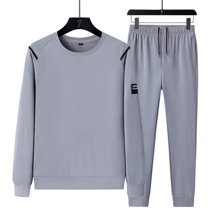 Men's sporty tracksuit set with zip jacket, round neck sweatshirt and slim fit jogging pants Amarae