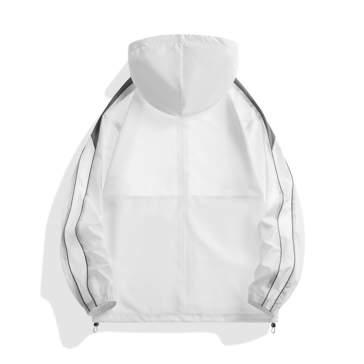 Ladies lightweight windbreaker with adjustable hood and breathable inserts Amarae