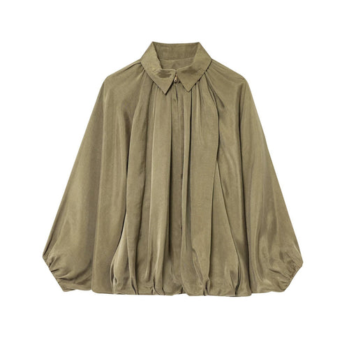 Elegant blouse for women with gathers and relaxed fit Amarae
