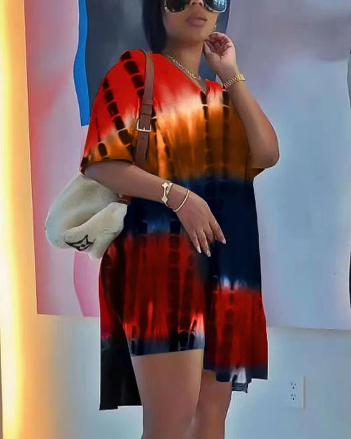 Casual summer dress for women with unique batik design Lune London
