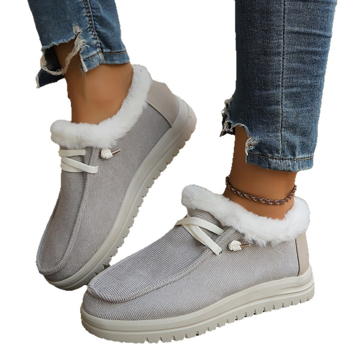 Women's Insulated Slip-On Mules with Teddy Lining and Textured Platform Sole Amarae
