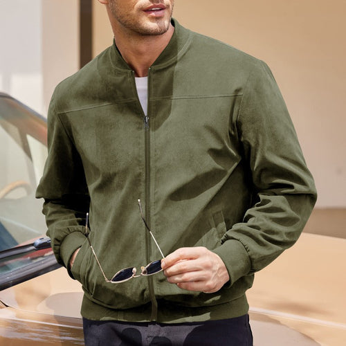 Men's bomber jacket in soft faux leather Amarae