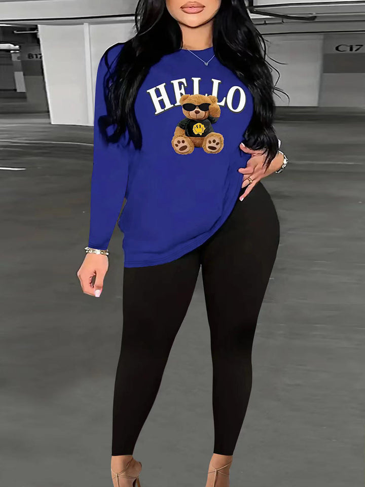 Ladies Casual Sweatshirt with Original Bear Design Lune London