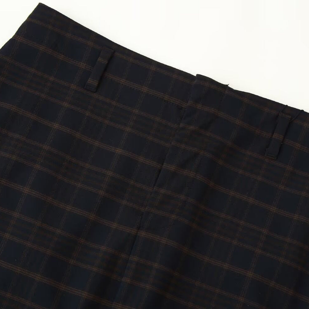 Women's high-waisted pencil skirt with center pleat and belt loops Amarae