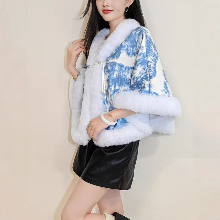 Veste élégante et confortable pour femme avec col en fourrure luxueux Chic & Stil