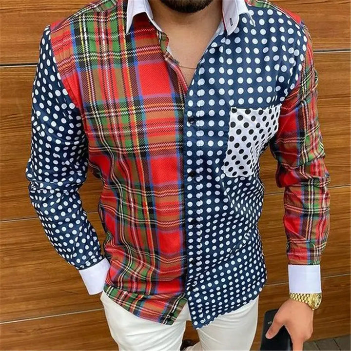 Long sleeve shirt for men with a modern floral design Lune London