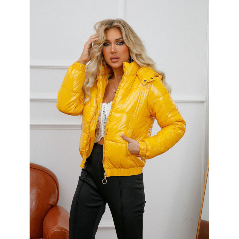 Ladies winter coat shiny Amarae
