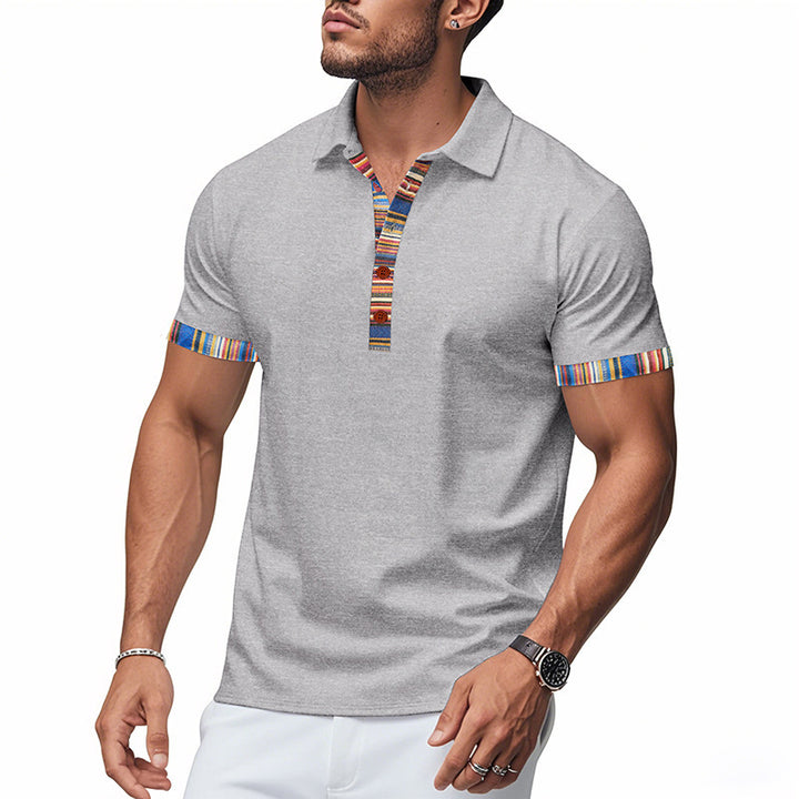 Men's Polo Shirt with colored collar and structured look Lune London