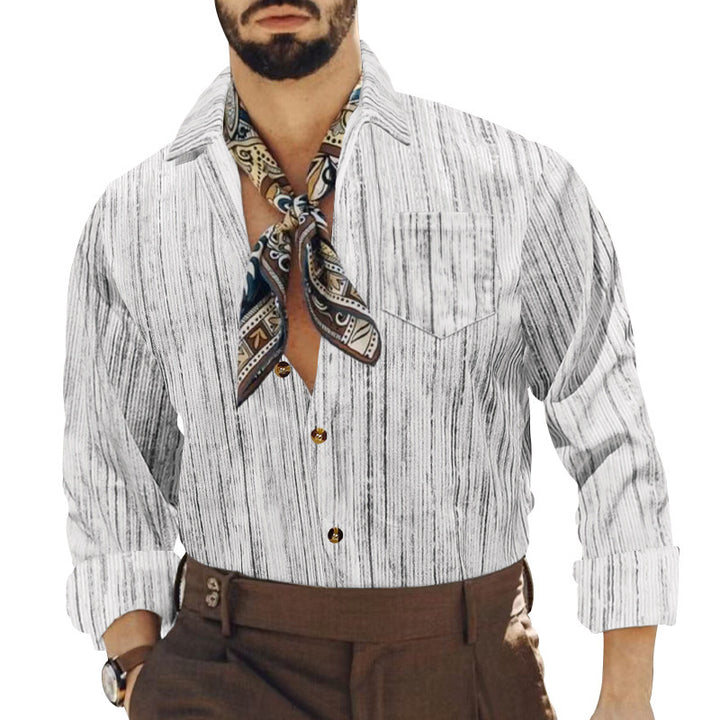 Men's casual shirt with trendy pattern and practical breast pocket Chic and style