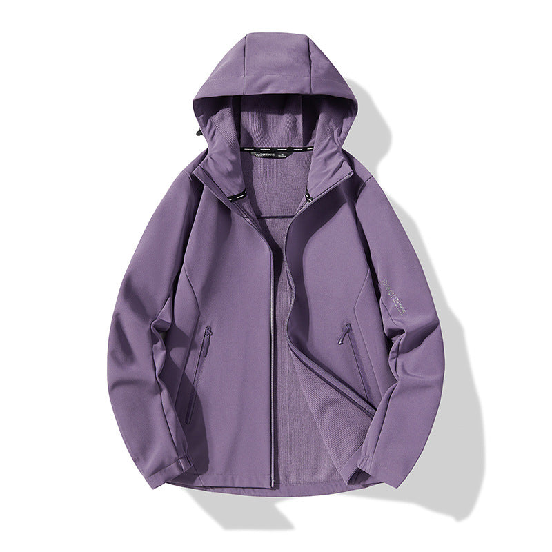 Men's Lightweight Softshell Hoodie with Fleece Lining and Water-Repellent Surface Amarae