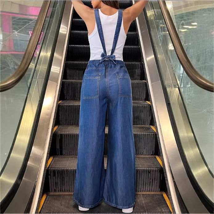 Women's overalls in wide-leg design with a relaxed fit, adjustable straps, and functional pockets Amarae
