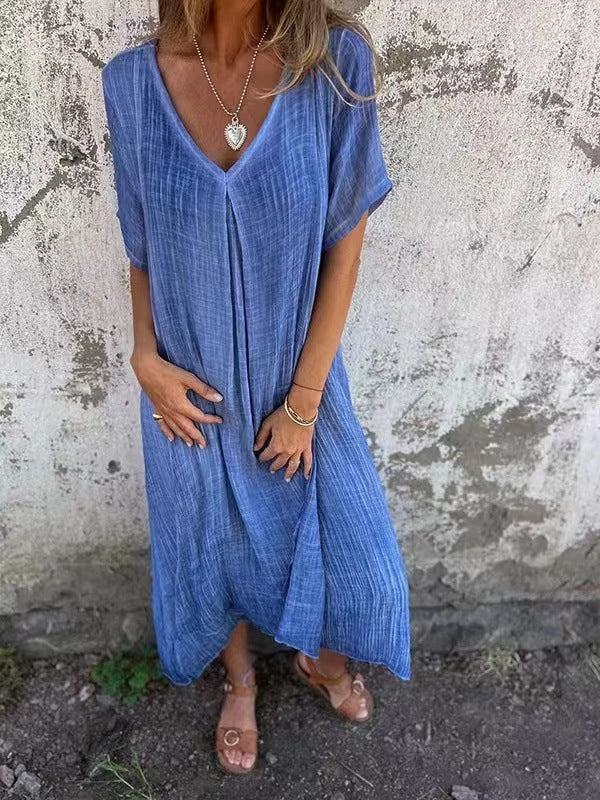 Lightweight summer dress for women with V-neck Lune London