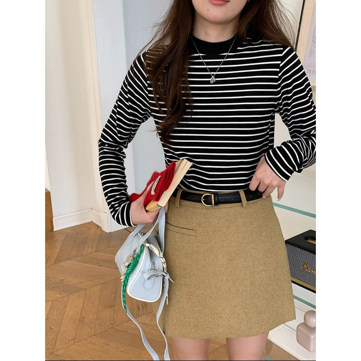 Women’s Long Sleeve Shirt with Stripes Chic & Stil