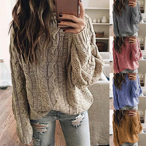Women Thick Knit Sweater with Trendy Cable Design Amarae