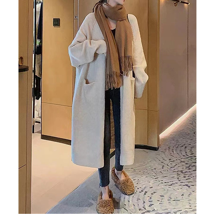 Manteau en tricot oversize pour femmes avec poches et coupe décontractée Chic & Stil