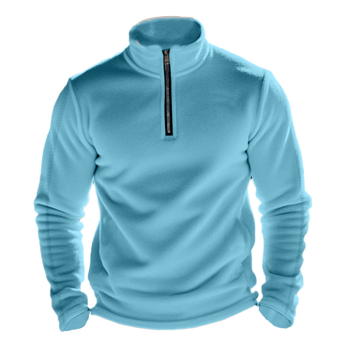 Men's fleece pullover with high collar Lune London