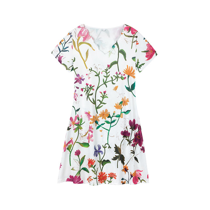Lune London floral print short sleeve dress