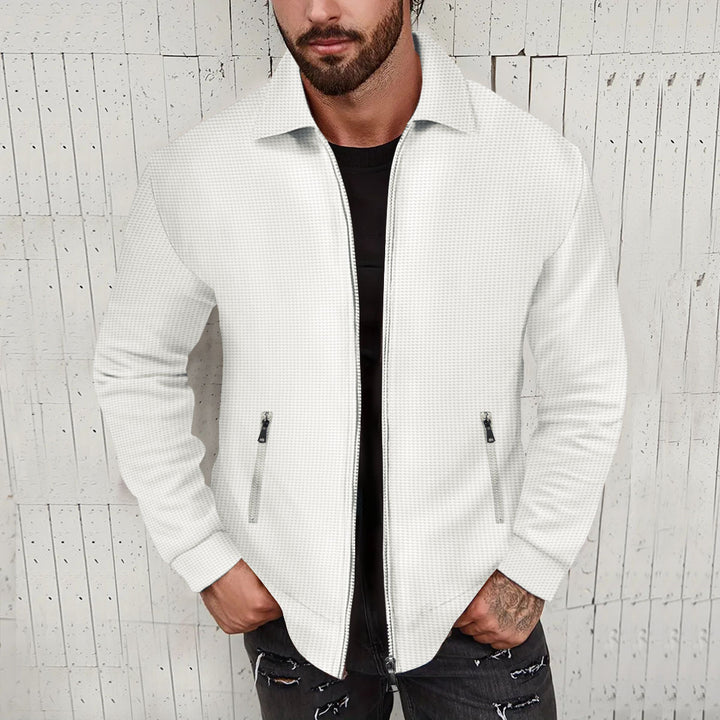 Trendy jacket for men with textured design and side zip pockets Lune London
