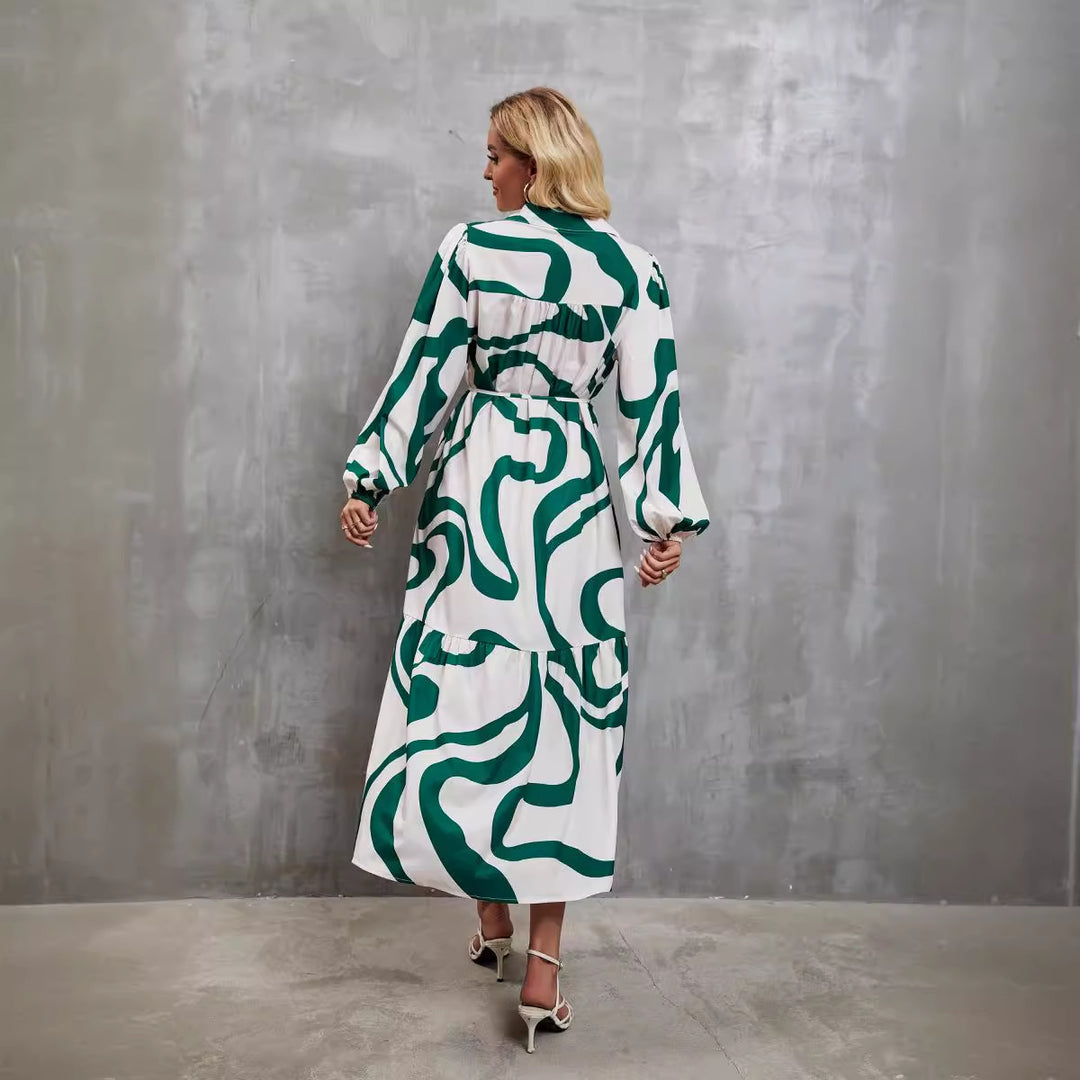 Shirt dress for women with graphic pattern Lune London