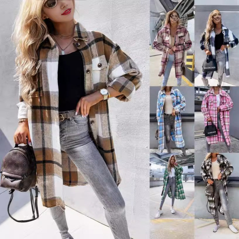 Women's clothing casual checkered shirt with asymmetric cut and pockets Lune London
