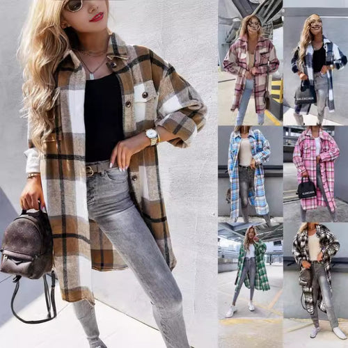Women's clothing casual checkered shirt with asymmetric cut and pockets Amarae