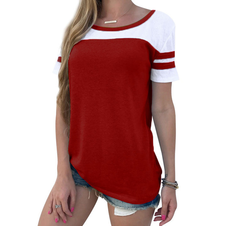 Women’s sports T-shirt with a modern color block and a casual fit Lune London