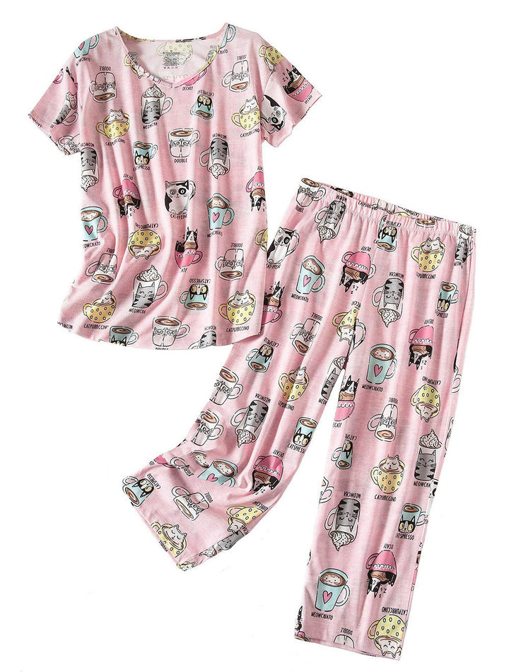 Fun graphic pajama set for women Lune London