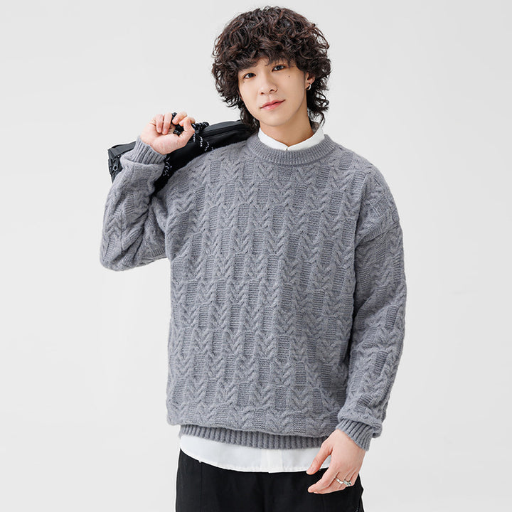 Chunky knit sweater for men with classic pattern Lune London