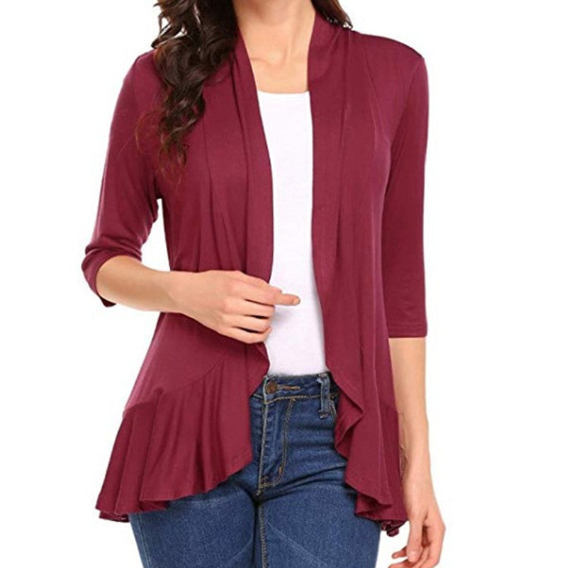 Women's Fashionable Cardigan with Asymmetrical Cut and Flattering Details Chic & Stil