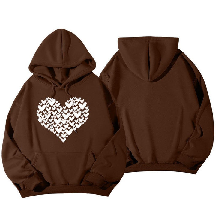 Women's Hoodie Sweatshirt with Large Heart Design Chic & Stil