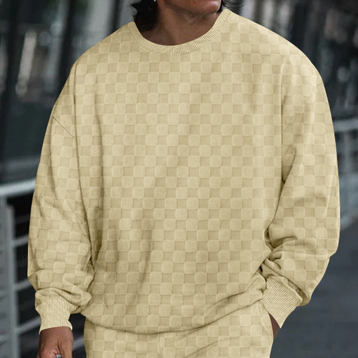 Oversized men's sweatshirt with textured pattern Lune London