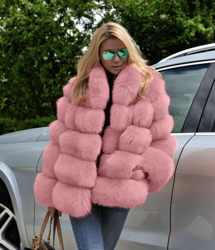 Ladies Chic and Stylish Faux Fur Jacket