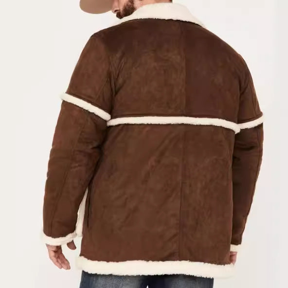 Elegant outdoor jacket for men with luxurious lamb leather lining Lune London