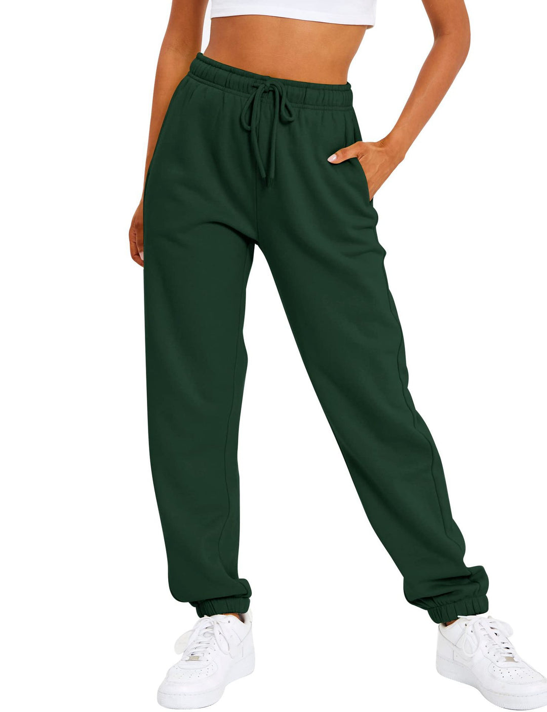 Women’s sporty leisure pants with elastic waistband and high-waisted cut Chic & Stil