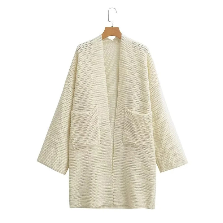Women's knit coat with pockets Lune London