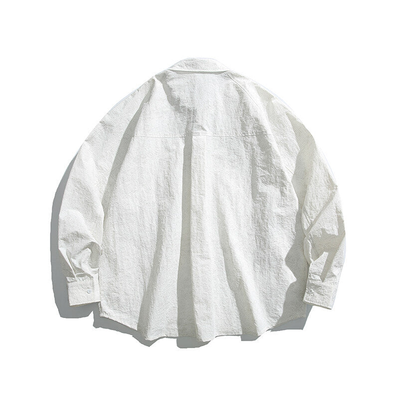 Unisex Boxy Overshirt Jacket with D-Ring and Hidden Chest Pocket Amarae