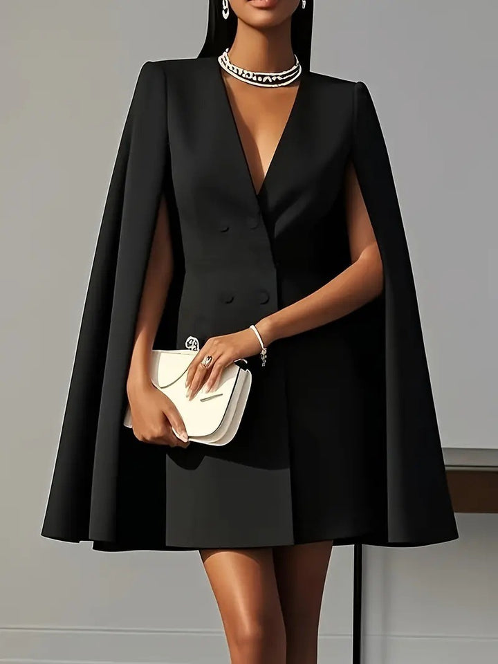 Women's hooded dress with elegant cape Lune London