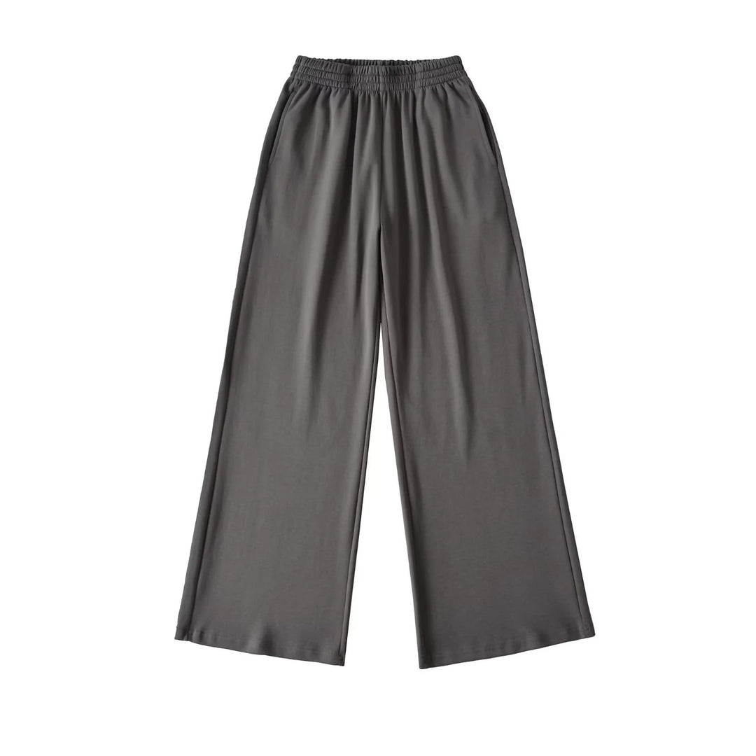 Wide jersey pants for women with elastic waist Lune London