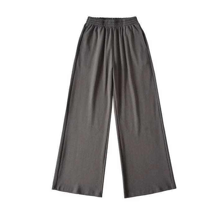 Wide jersey pants for women with elastic waist Lune London