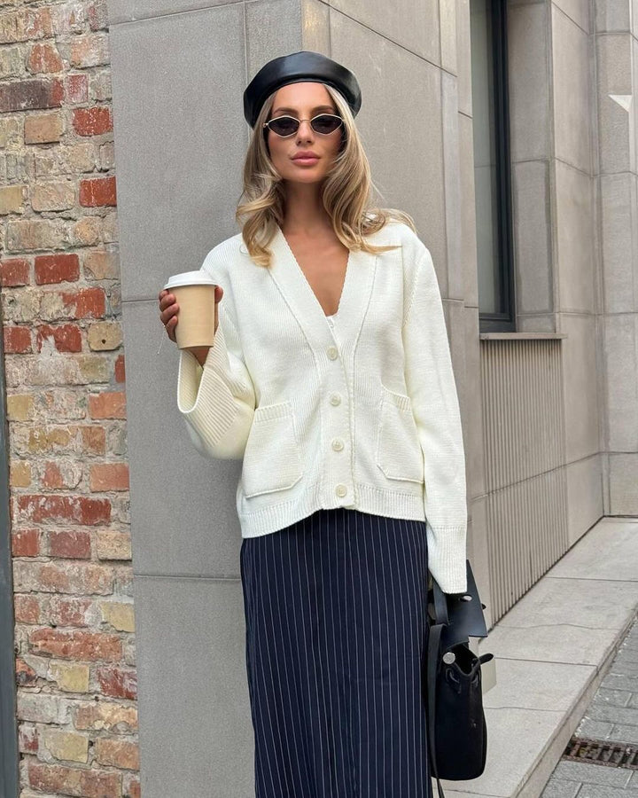 Oversized knit jacket for ladies Lune London