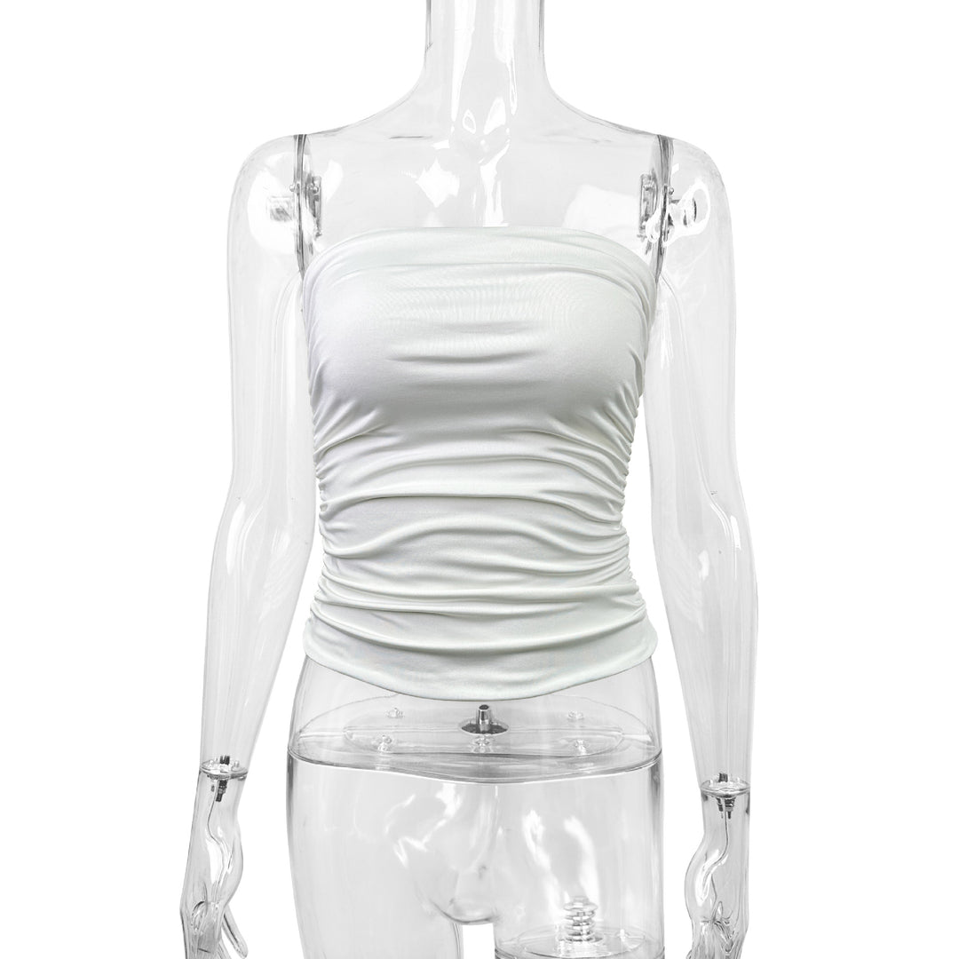 Women figure-enhancing bandeau top with sophisticated gathering elements Lune London