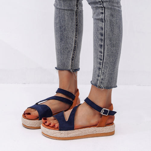 Elegant and comfortable wedge heel sandals for ladies with adjustable strap Amarae